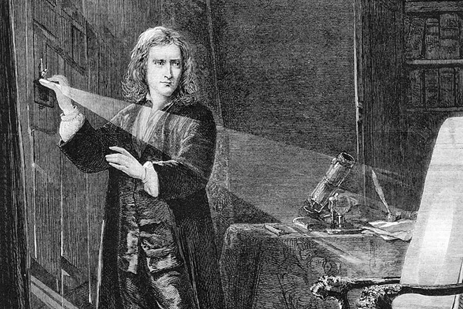 Исаак Ньютон жарықты зерттеуде